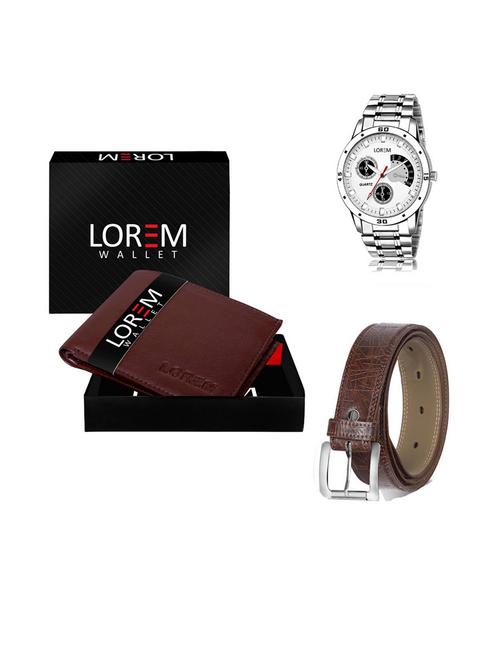 belt, wallet & watch gift combo - 19540105 - Very Small Image - 1
