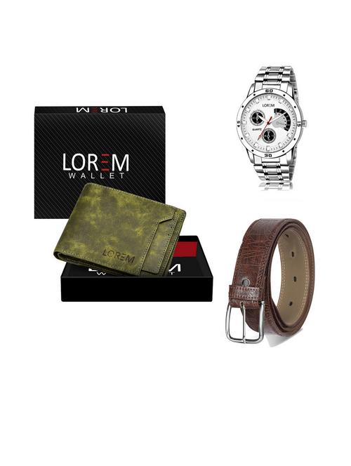belt, wallet & watch gift combo - 19540119 - Very Small Image - 1