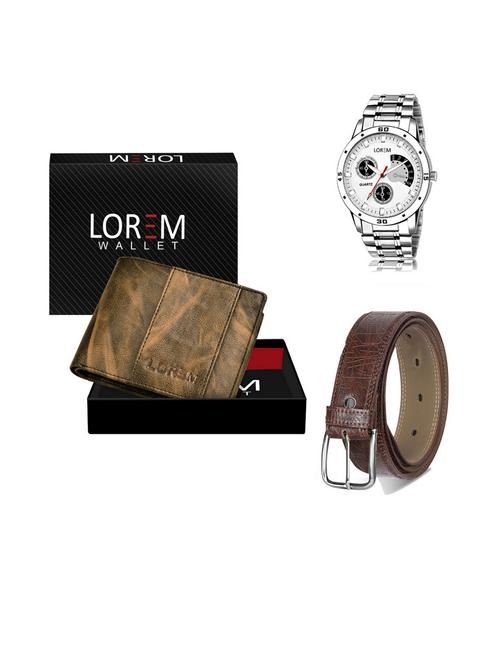 belt, wallet & watch gift combo - 19540143 - Very Small Image - 1