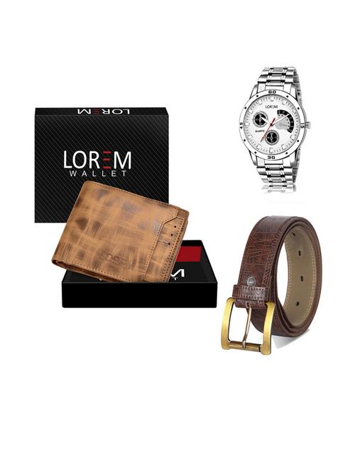 belt, wallet & watch gift combo - 19540146 - Very Small Image - 1
