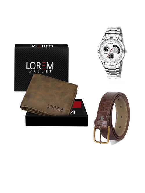 belt, wallet & watch gift combo - 19540172 - Very Small Image - 1