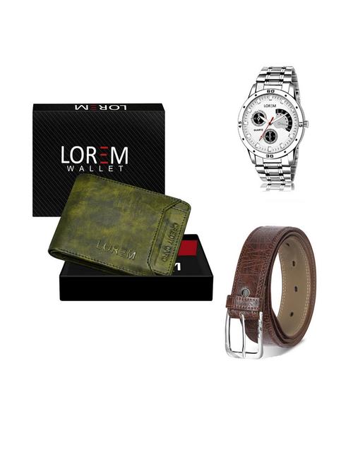 belt, wallet & watch gift combo - 19540186 - Very Small Image - 1