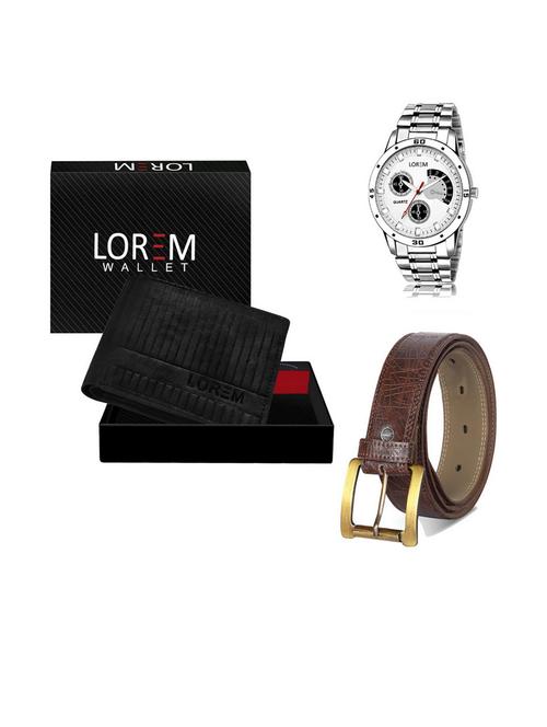 belt, wallet & watch gift combo - 19540206 - Very Small Image - 1