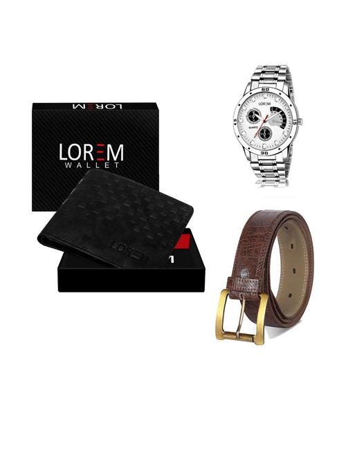 belt, wallet & watch gift combo - 19540254 - Very Small Image - 1