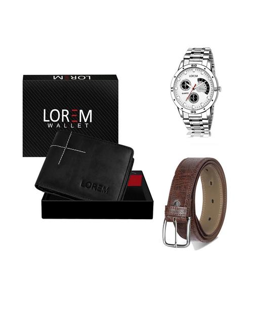 belt, wallet & watch gift combo - 19540263 - Very Small Image - 1