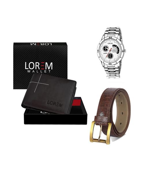 belt, wallet & watch gift combo - 19540266 - Very Small Image - 1