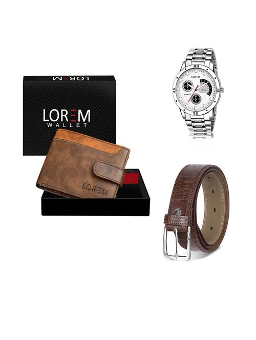 belt, wallet & watch gift combo - 19540288 - Very Small Image - 1