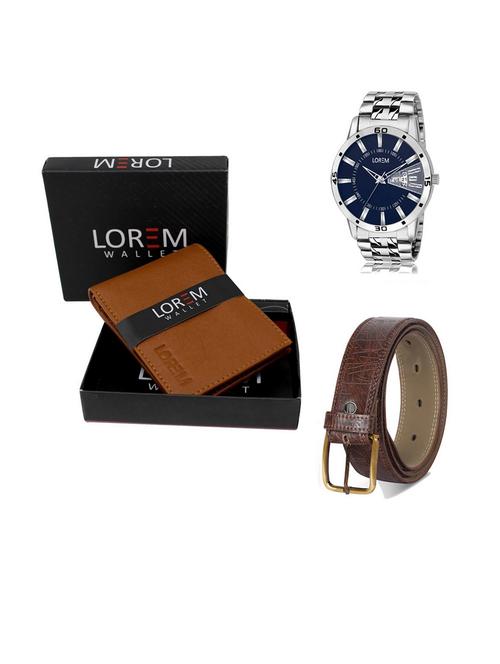 belt, wallet & watch gift combo - 19540310 - Very Small Image - 1