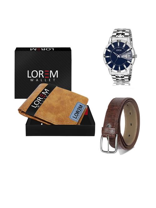 belt, wallet & watch gift combo - 19540359 - Very Small Image - 1