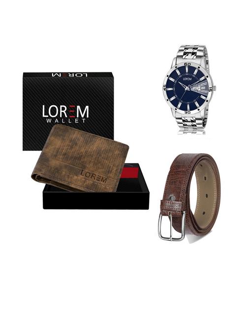 belt, wallet & watch gift combo - 19540461 - Very Small Image - 1