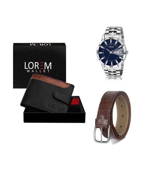 belt, wallet & watch gift combo - 19540563 - Very Small Image - 1