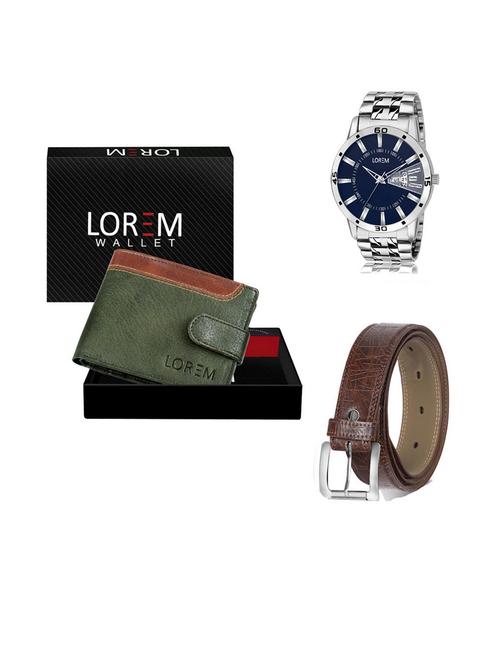 belt, wallet & watch gift combo - 19540567 - Very Small Image - 1