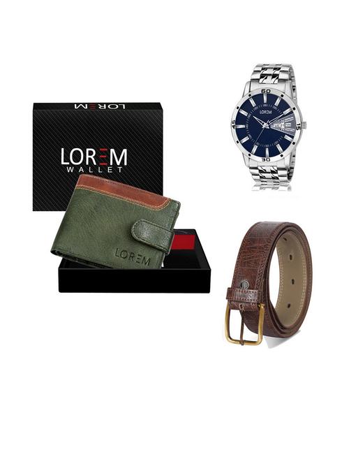 belt, wallet & watch gift combo - 19540568 - Very Small Image - 1