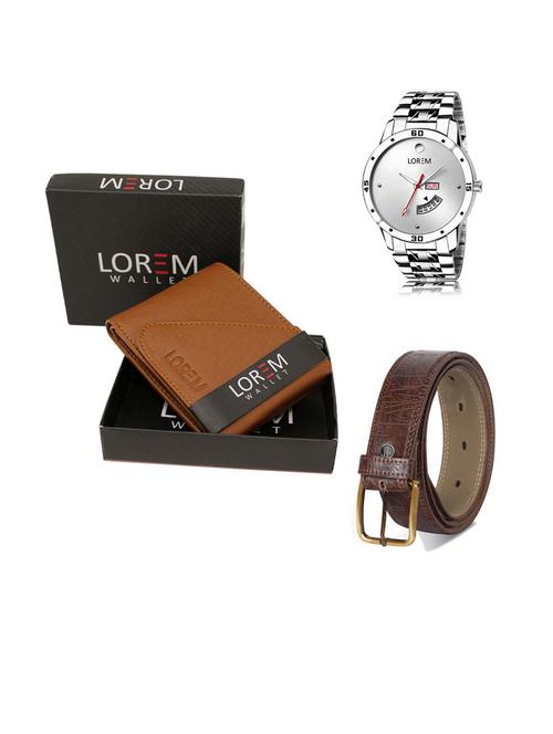 belt, wallet & watch gift combo - 19540574 - Very Small Image - 1