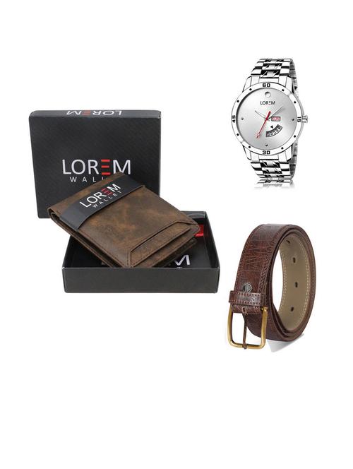 belt, wallet & watch gift combo - 19540592 - Very Small Image - 1