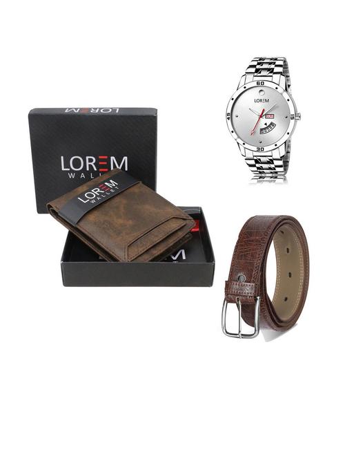 belt, wallet & watch gift combo - 19540593 - Very Small Image - 1