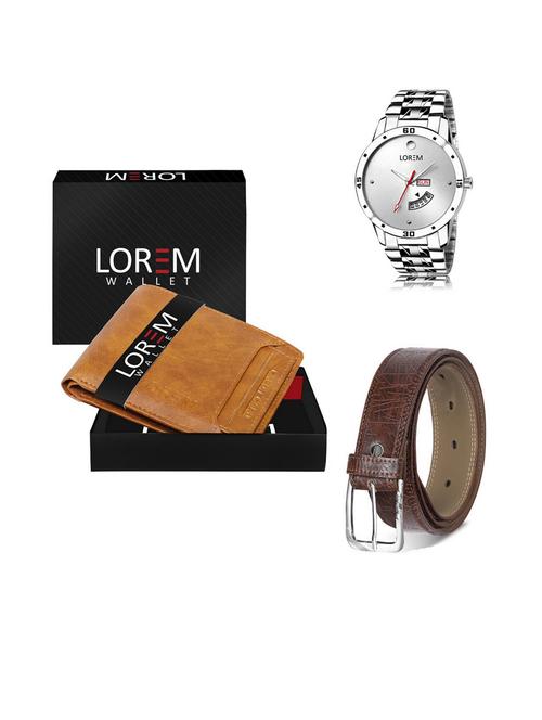 belt, wallet & watch gift combo - 19540600 - Very Small Image - 1