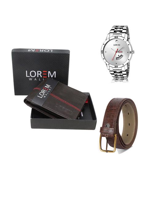 belt, wallet & watch gift combo - 19540604 - Very Small Image - 1