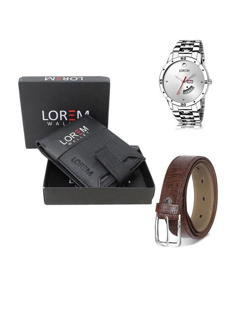 belt, wallet & watch gift combo - 19540612 - Very Small Image - 1