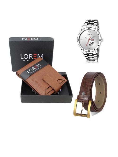 belt, wallet & watch gift combo - 19540620 - Very Small Image - 1