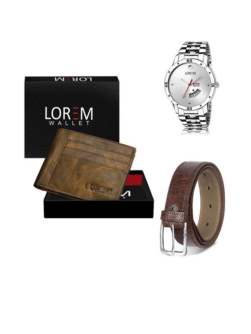 belt, wallet & watch gift combo - 19540678 - Very Small Image - 1