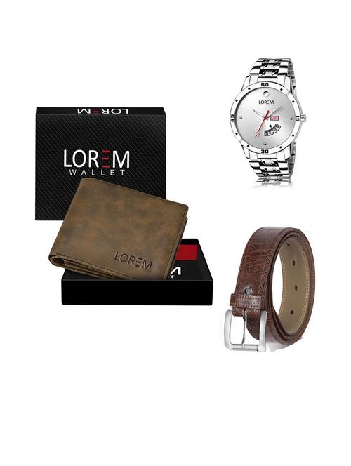 belt, wallet & watch gift combo - 19540711 - Very Small Image - 1