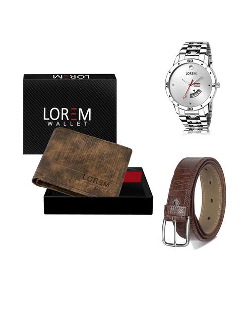 belt, wallet & watch gift combo - 19540731 - Very Small Image - 1