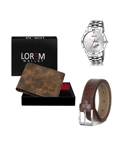 belt, wallet & watch gift combo - 19540733 - Very Small Image - 1