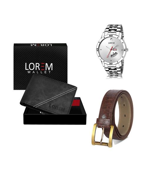 belt, wallet & watch gift combo - 19540770 - Very Small Image - 1