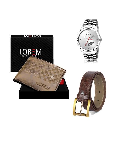 belt, wallet & watch gift combo - 19540776 - Very Small Image - 1