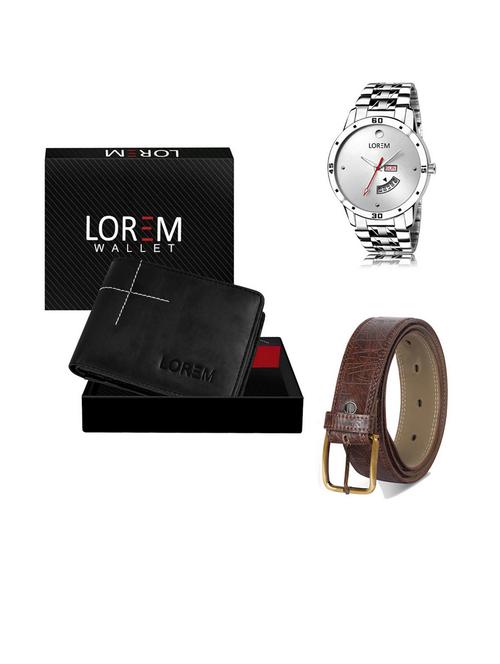belt, wallet & watch gift combo - 19540802 - Very Small Image - 1