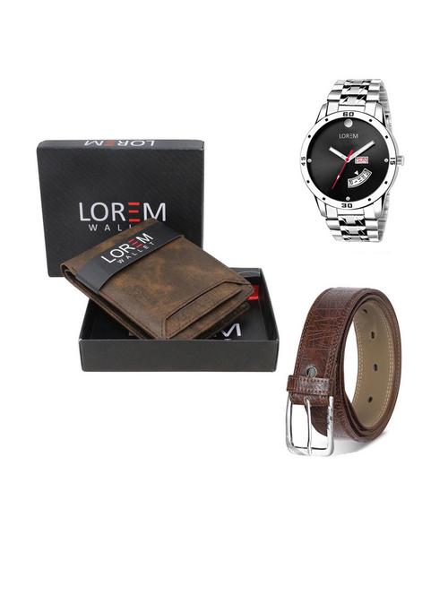 belt, wallet & watch gift combo - 19540864 - Very Small Image - 1