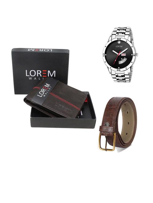 belt, wallet & watch gift combo - 19540874 - Very Small Image - 1