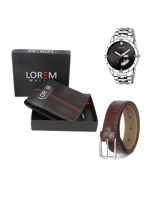 belt, wallet & watch gift combo - 19540876 - Very Small Image - 1