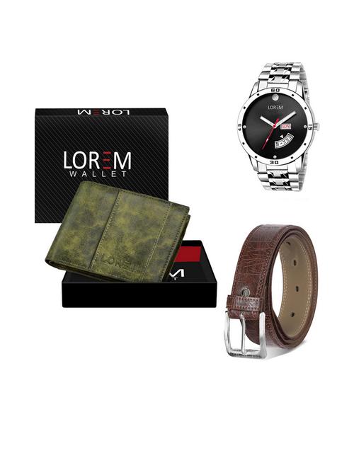 belt, wallet & watch gift combo - 19540943 - Very Small Image - 1