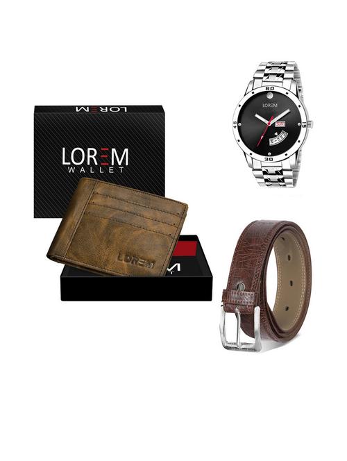 belt, wallet & watch gift combo - 19540949 - Very Small Image - 1