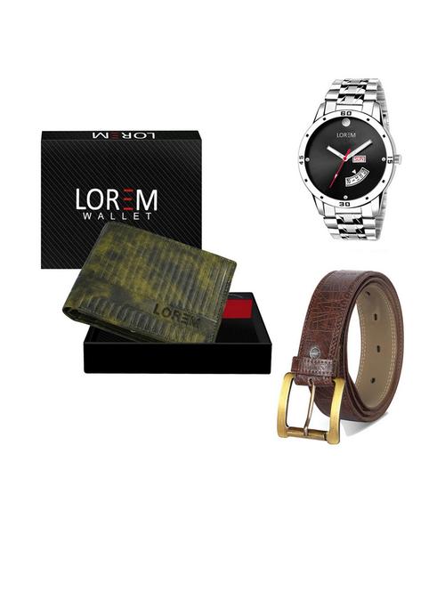 belt, wallet & watch gift combo - 19541010 - Very Small Image - 1