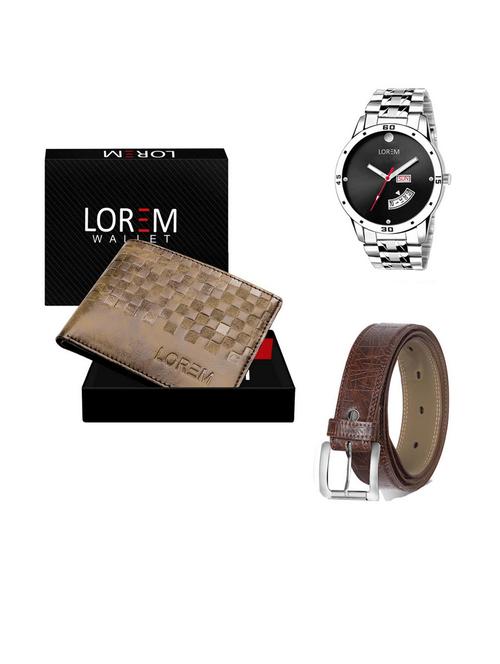 belt, wallet & watch gift combo - 19541047 - Very Small Image - 1
