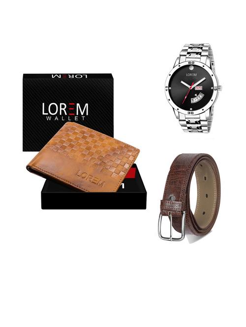 belt, wallet & watch gift combo - 19541055 - Very Small Image - 1