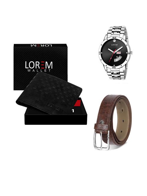 belt, wallet & watch gift combo - 19541068 - Very Small Image - 1