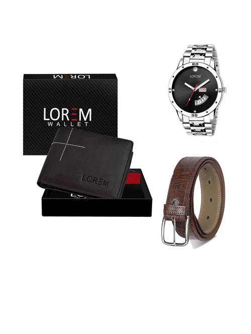 belt, wallet & watch gift combo - 19541079 - Very Small Image - 1