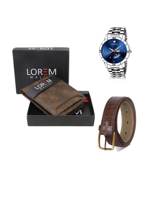 belt, wallet & watch gift combo - 19541132 - Very Small Image - 1
