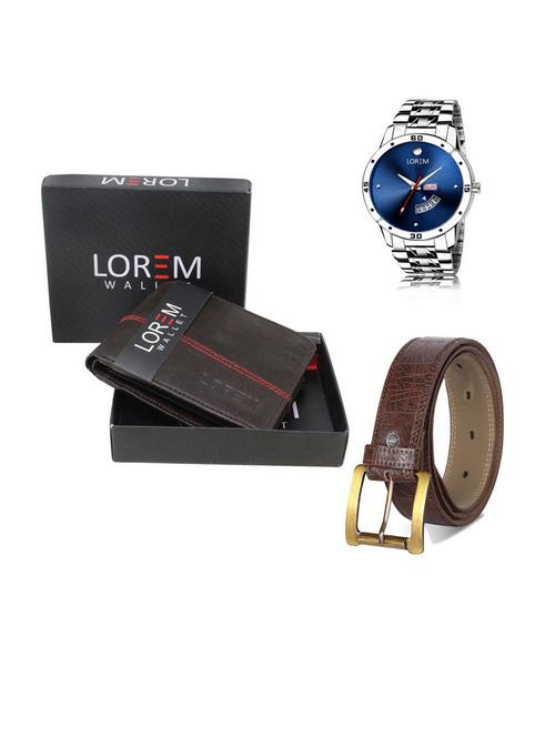 belt, wallet & watch gift combo - 19541142 - Very Small Image - 1