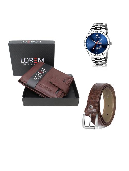 belt, wallet & watch gift combo - 19541155 - Very Small Image - 1