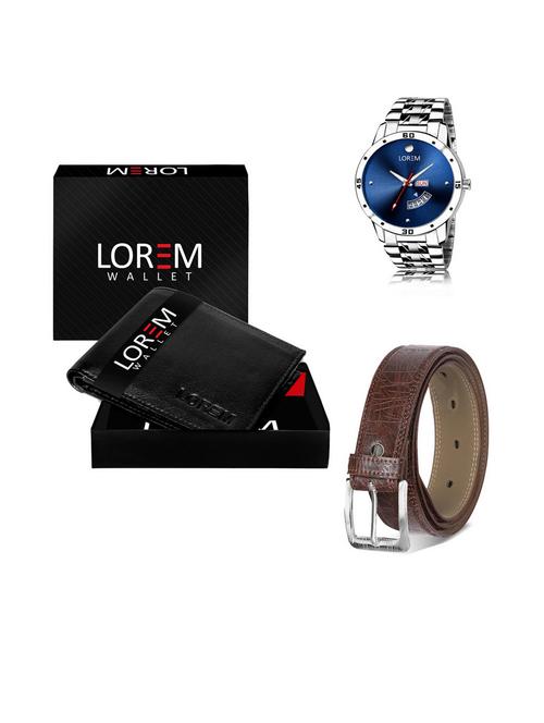 belt, wallet & watch gift combo - 19541195 - Very Small Image - 1