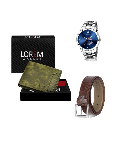 belt, wallet & watch gift combo - 19541197 - Very Small Image - 1