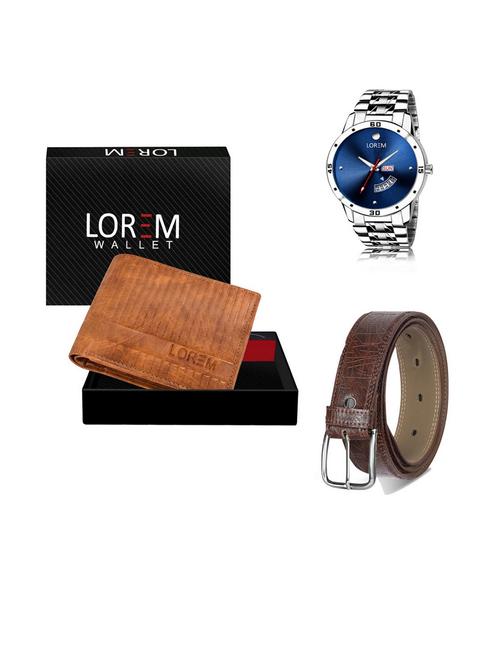 belt, wallet & watch gift combo - 19541277 - Very Small Image - 1