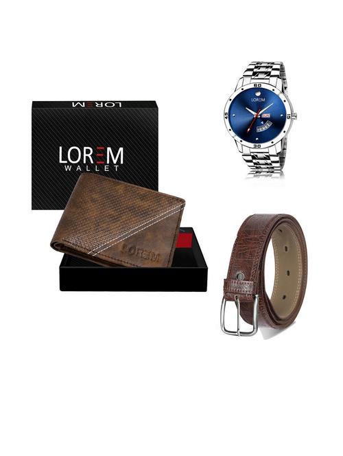 belt, wallet & watch gift combo - 19541295 - Very Small Image - 1