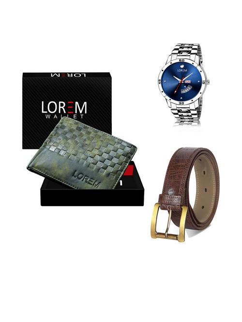 belt, wallet & watch gift combo - 19541328 - Very Small Image - 1