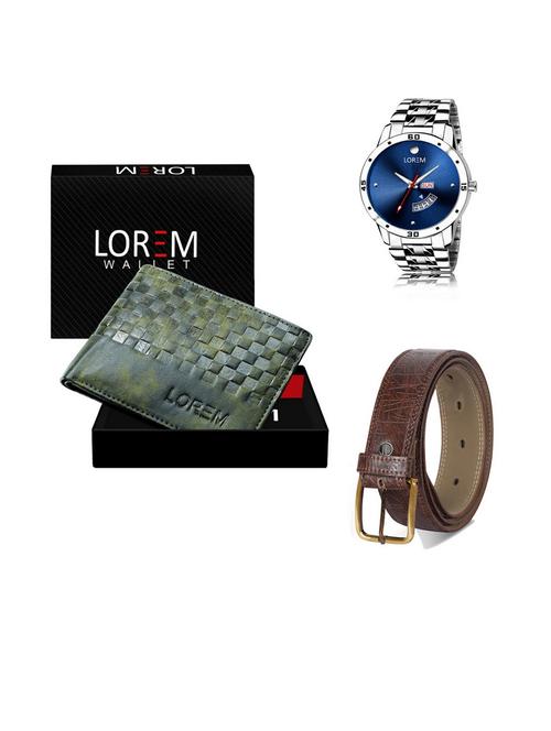 belt, wallet & watch gift combo - 19541330 - Very Small Image - 1